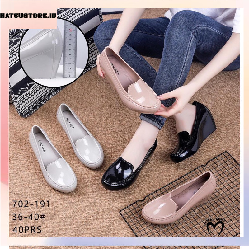 Sepatu Jelly Wedges Tinggi 7 Cm Mokaya 702 & 703