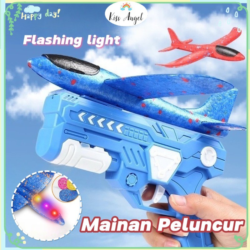 Mainan Anak Pesawat Terbang/Mainan Pistol Penembakan Pesawat/Lampu Mainan/Mainan Peluncur/Pistol Pes
