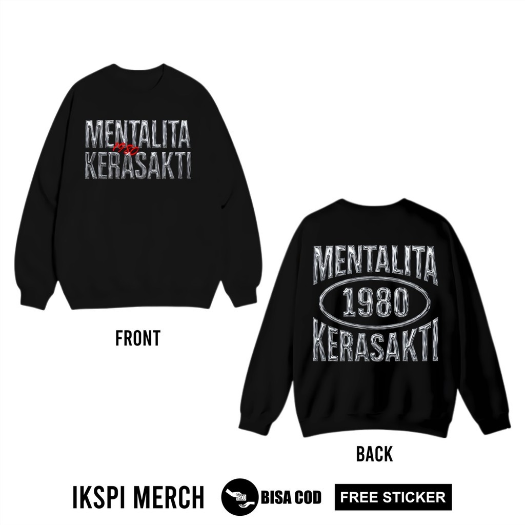 SWEATER KERA SAKTI MENTALITA 1980 KERA SAKTI  -IKSPI SWEATER KERA SAKTI LENGAN PANJANG - SWEATER KER