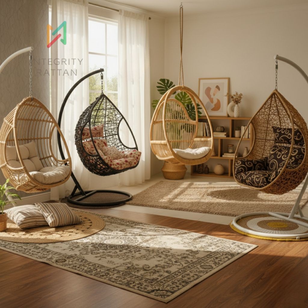 behappy.shop - Kursi Ayunan Gantung Dewasa Pear Jumbo Rotan Alami Sintetis Frniture