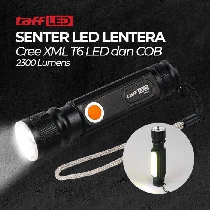 Senter LED Lentera USB T6 dan COB 2300 Lumens - WY8106