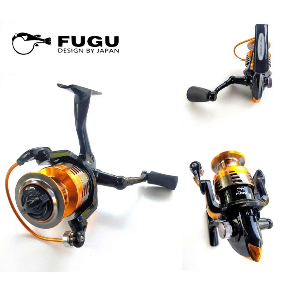 Reel Pancing Fugu Aojiro 1000 - 6000 10 Ball Bearing  Almunium Spool