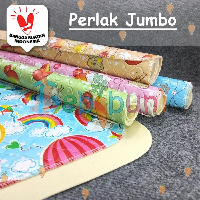 Perlengkapan Bayi Newborn Perlak Karet Alas Ompol Waterproof uk Jumbo