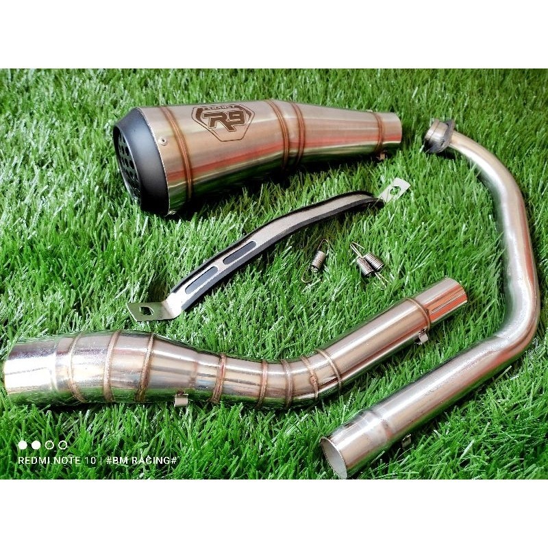 KNALPOT RACING R9 GP SERIES PNP VIXION R15 CBR BYSON GSX MEGAPRO VERZA XABRE MX KING CB NEW SATRIA F