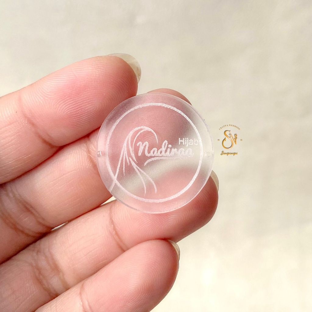 LABEL BRAND AKRILIK MIRROR / LEBEL BAJU JILBAB HIJAB / PRODUK MERK LOGO CUSTOM BAJU TAS