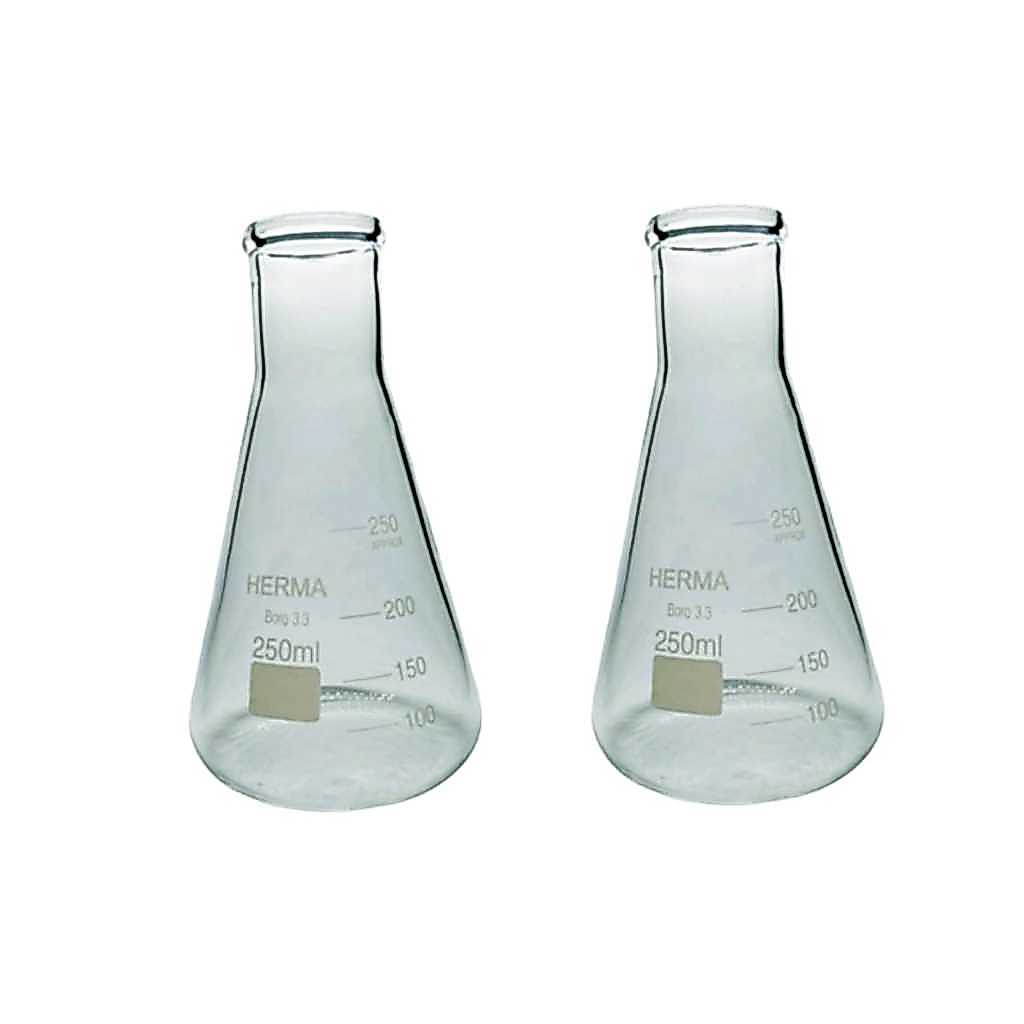 Erlenmeyer 250ml Merek Herma/Erlenmeyer 250ml/Peralatan Laboratorium