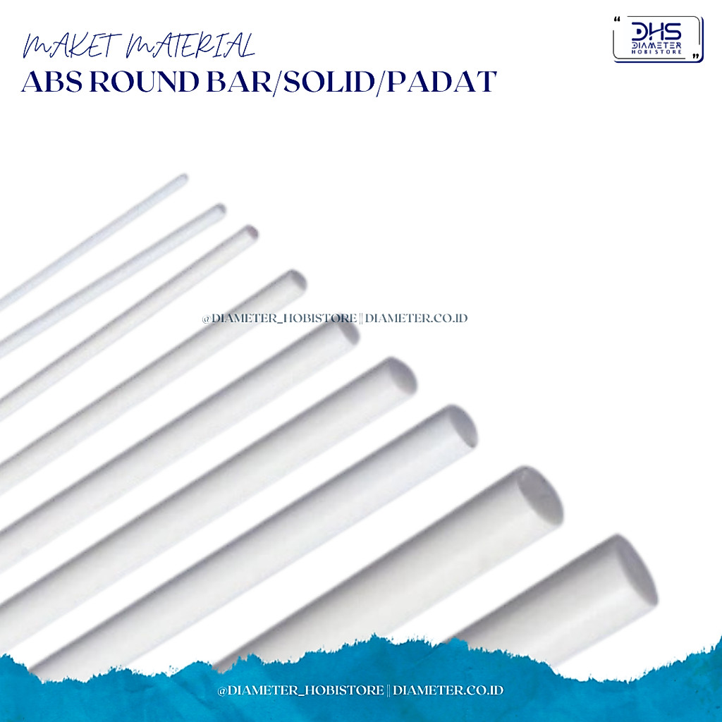 ABS Round Bar PVC/Bahan Maket Pipa Bulat/Stick