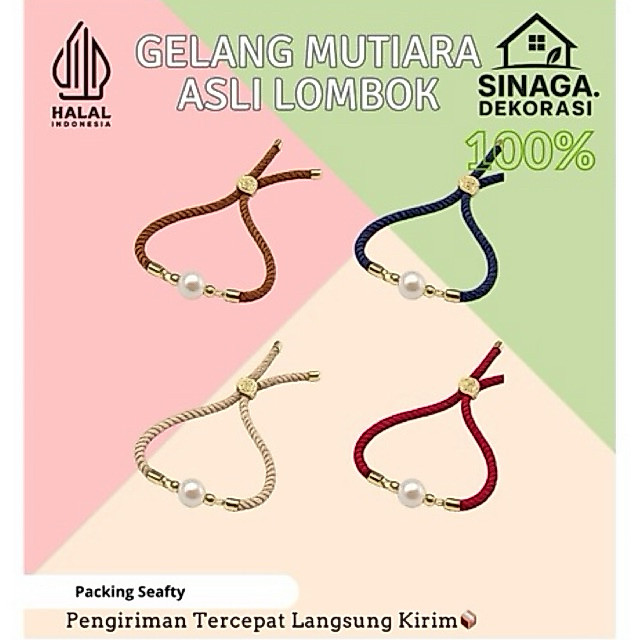 Gelang Mutiara Asli Lombok Air Tawar Asli - Gelang Mutiara - Gelang Serut