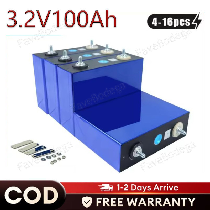 Baterai Lifepo4 3.2V 100Ah Untuk PLTS UPS Solar Panel Panel Surya Motor Listrik PDC PAC Platina Cycl