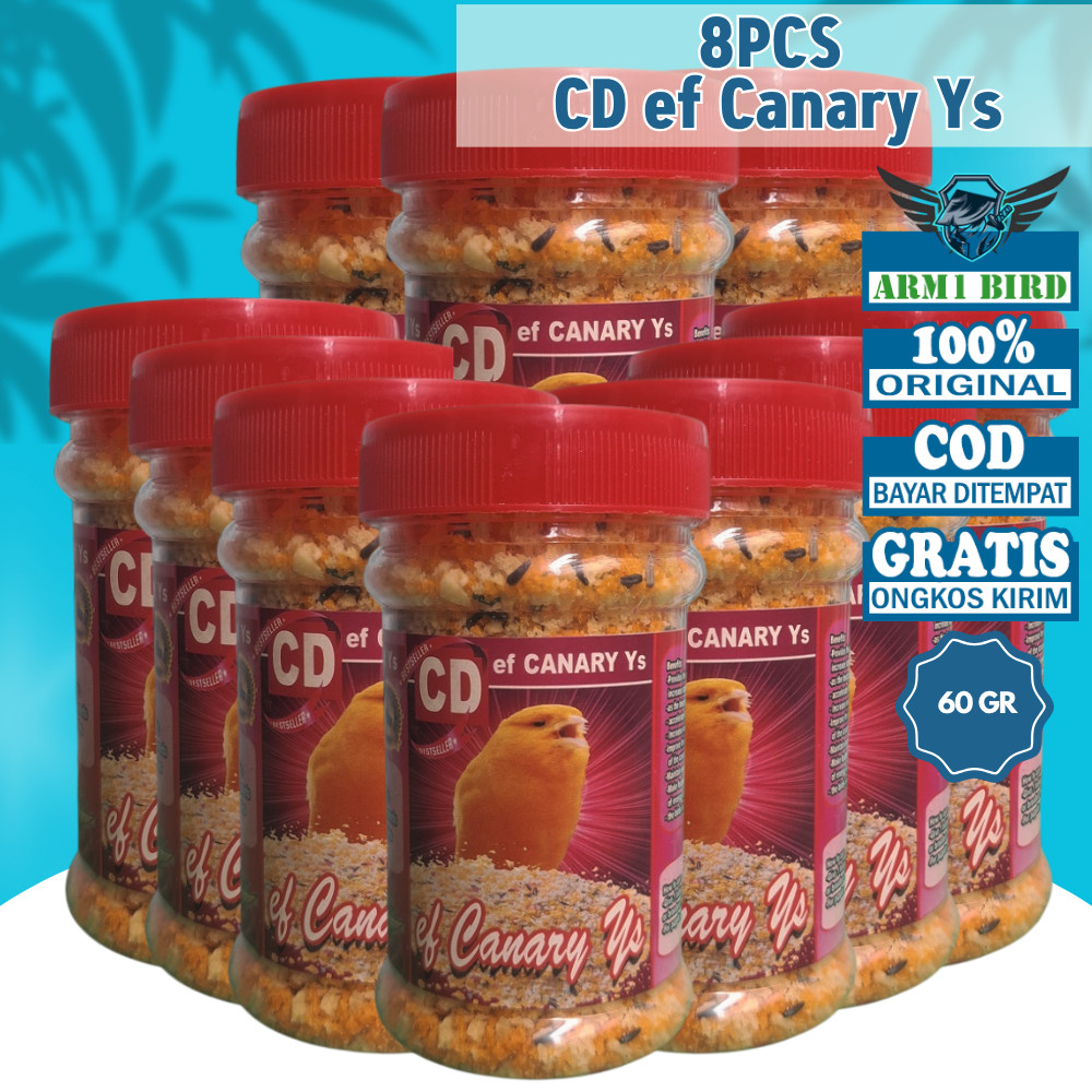 Paket Grosir 10 Pcs Cd Ef Canary YS Kenari Nutrisi Harian Stamina Gacor Isi 10 Pcs 60gr Original