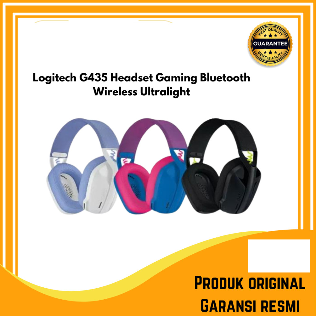Logitech G435 Headset Gaming Bluetooth Wireless Ultralight