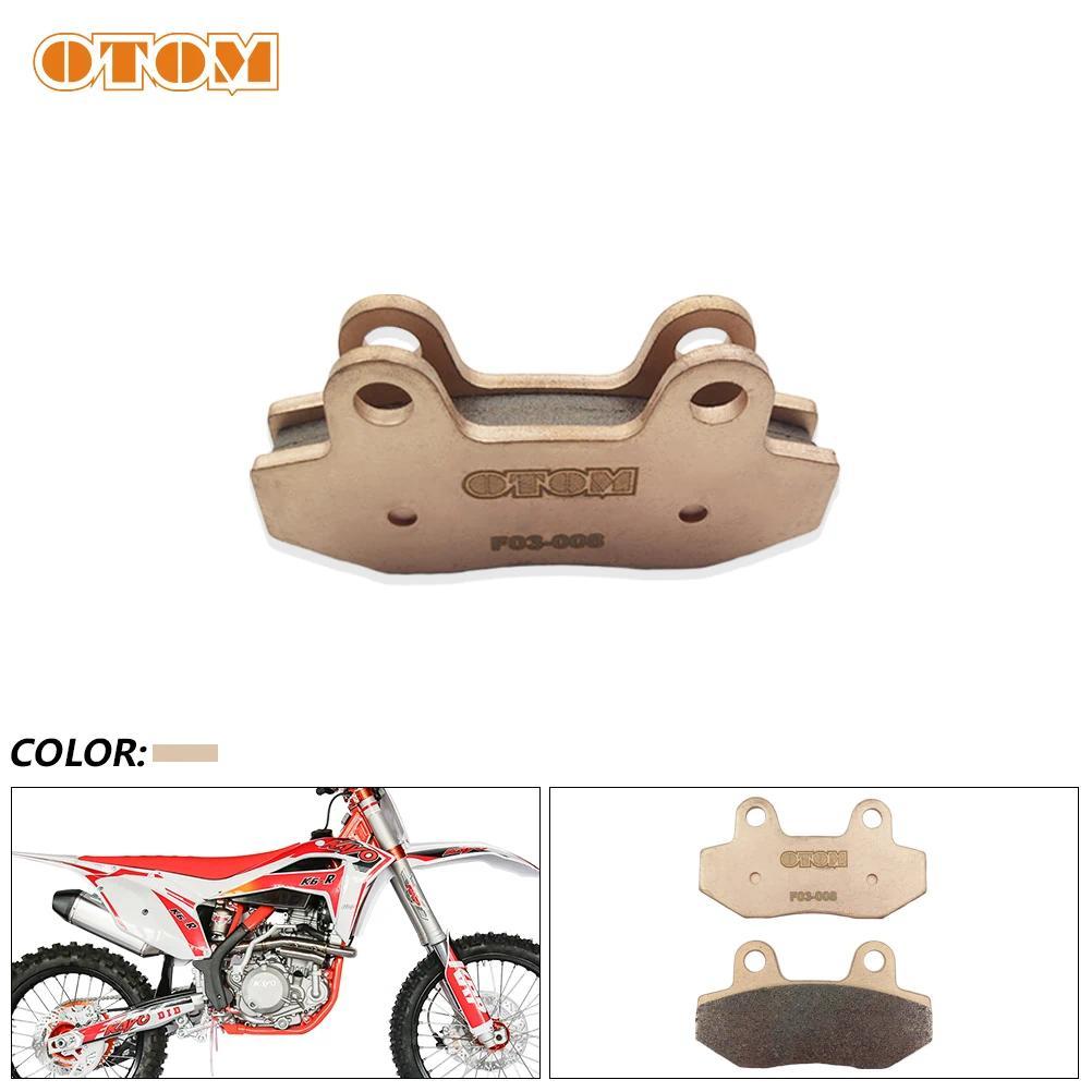 Bantalan Rem Depan Sepeda Motor OTOM F03, Cakram Rem Sintering Tembaga untuk Sepeda Gunung KAYO T4 T
