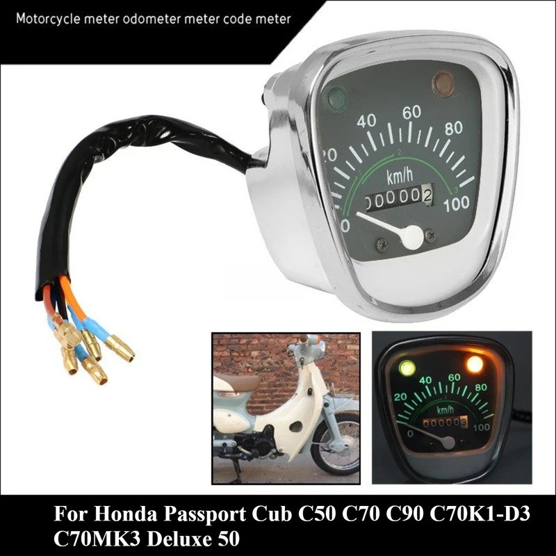 Instrumen Motor Kompatibel dengan Honda Passport Cub C50 C70 C90 Odometer Speedometer Dashboard Digi