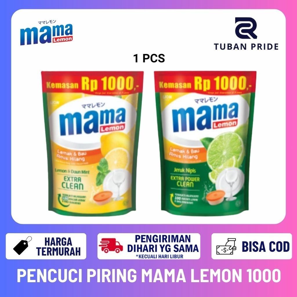 [RX] Mama Lemon Pouch 1000 Sachet Isi 58 Ml Pencuci Piring Charcoal Pouch Lime Jeruk Nipis Lemon Yuz