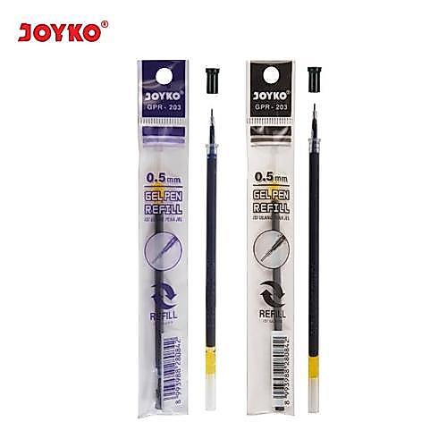 Gel Pen Refill Pulpen Pena Joyko GPR-203 (1 KOTAK/ 24 PCS) Hitam Biru