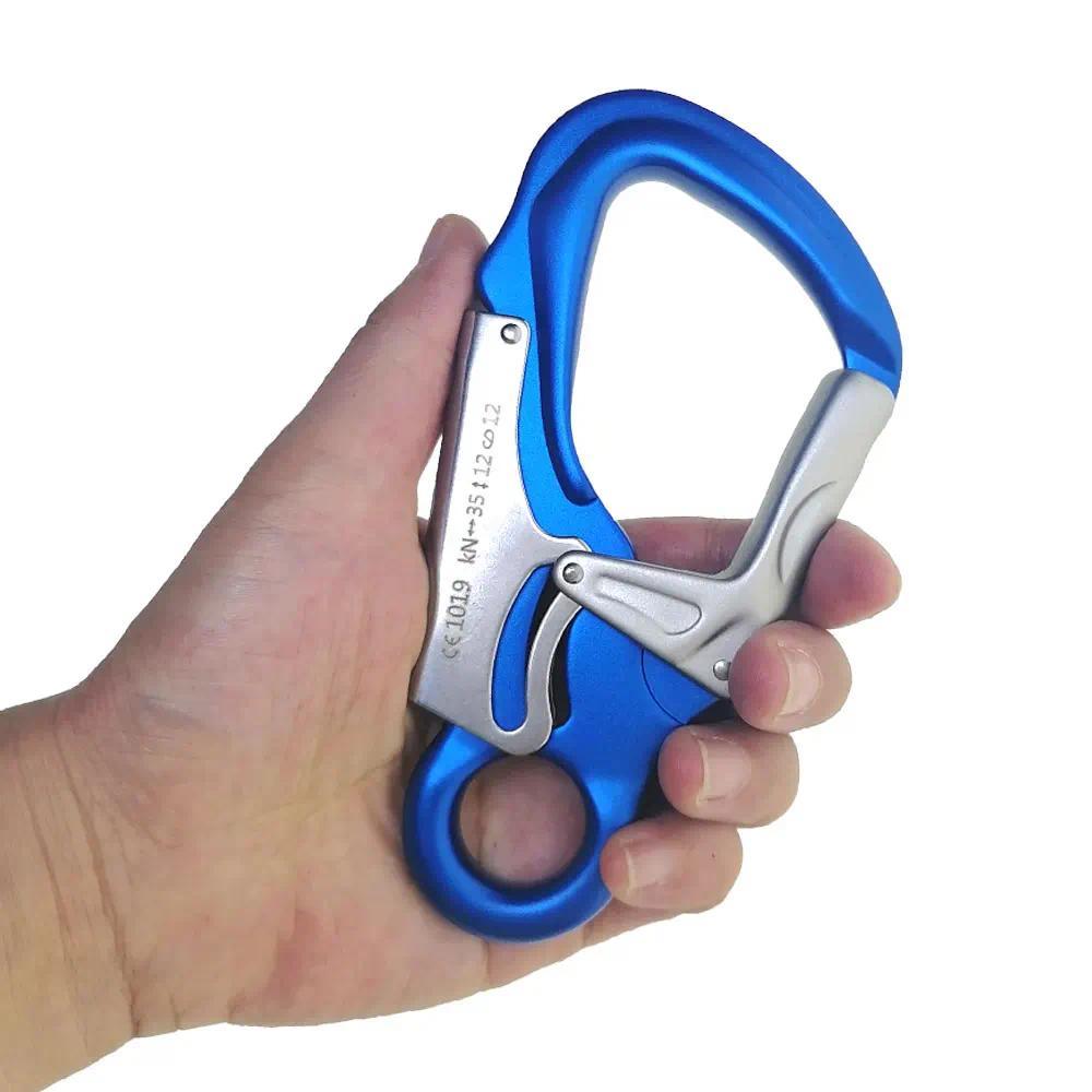 35KN Outdoor Rock Climbing Carabiner 30KN Mountaineering Downhill Safety Hook Via Ferrata Buckle Wor