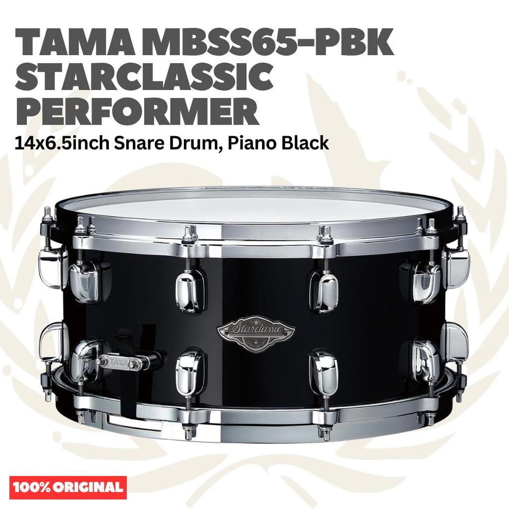 TAMA MBSS65-PBK Starclassic Performer 14x6.5inch Snare Drum, Piano Black - Senar Drum