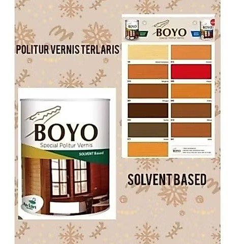Boyo politur vernis 1kg ,(KALENG),plitur kayu Boyo 1kg