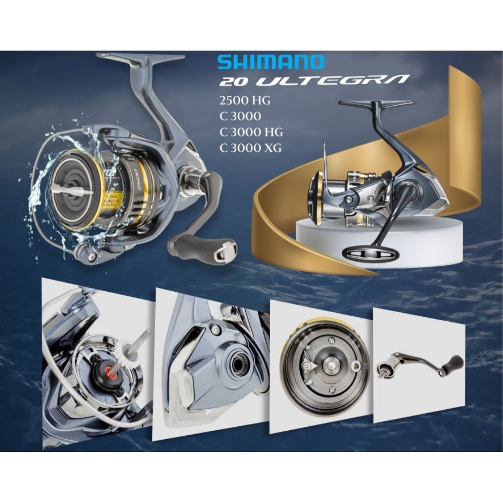 Reel SPINNING SHIMANO ULTEGRA 2020 (POWER HANDLE)