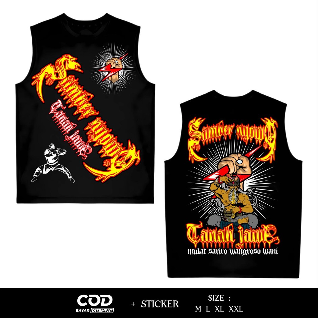 Kaos Singlet Margaluyu Samber Nyowo Tanah Jawa Sablon DTF Desain Terbaru  By FOXCLOTH