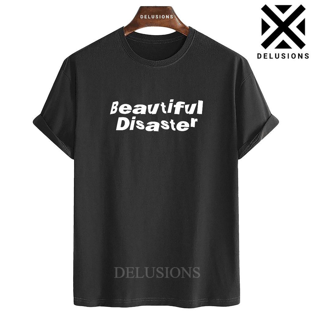 Kaos Distro Beautiful Disaster Pria Wanita Oversize Baju Aesthetic Unisex Terbaru Fashion Trend