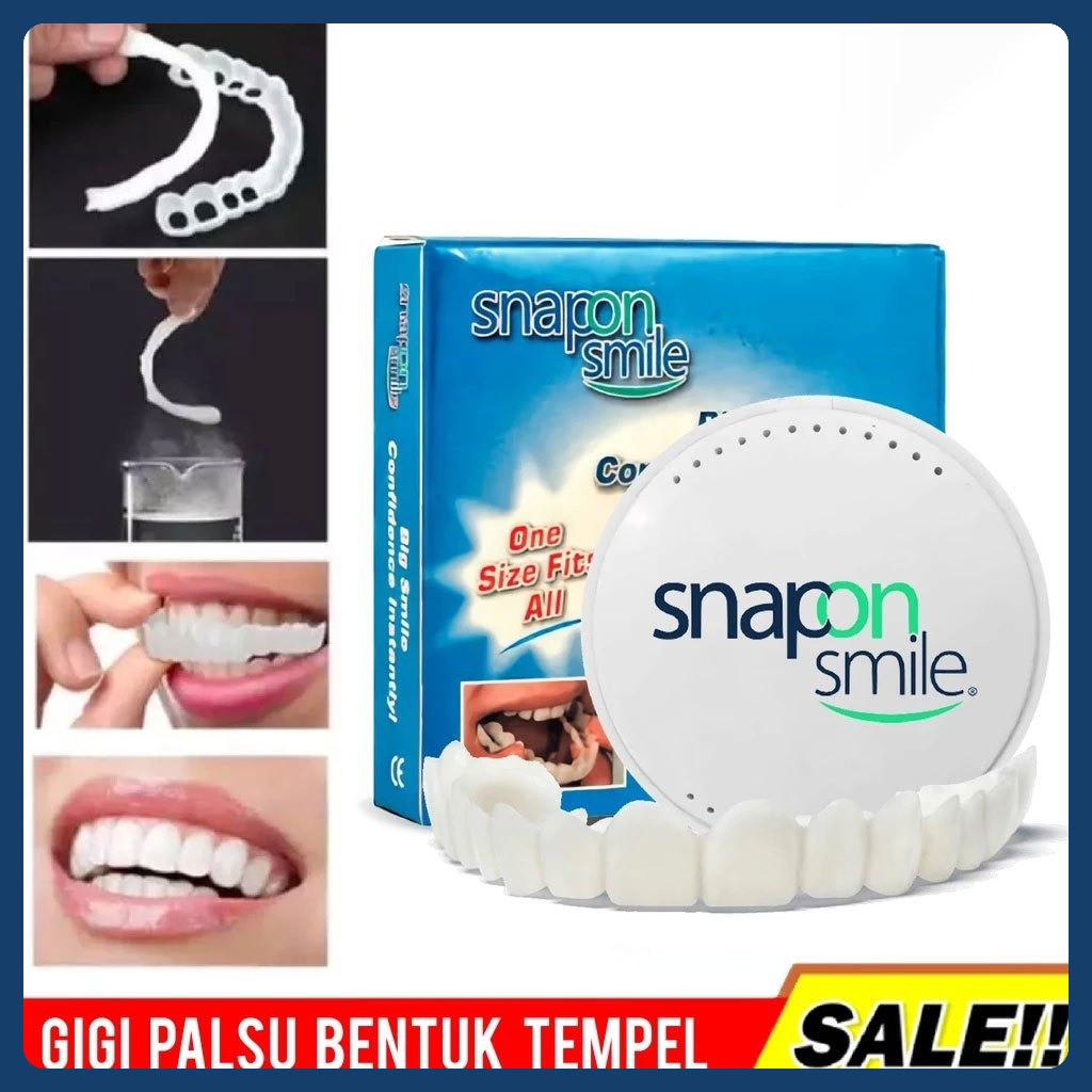 Snap On Smile Sepasang Gigi Palsu Atas Bawah