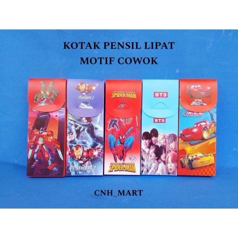 

(12)Pcs - Termurah Kotak Pensil Rakit / Tempat Pensil Lipat / Bonus Plastik Satuan /Harga Per 12 PCS