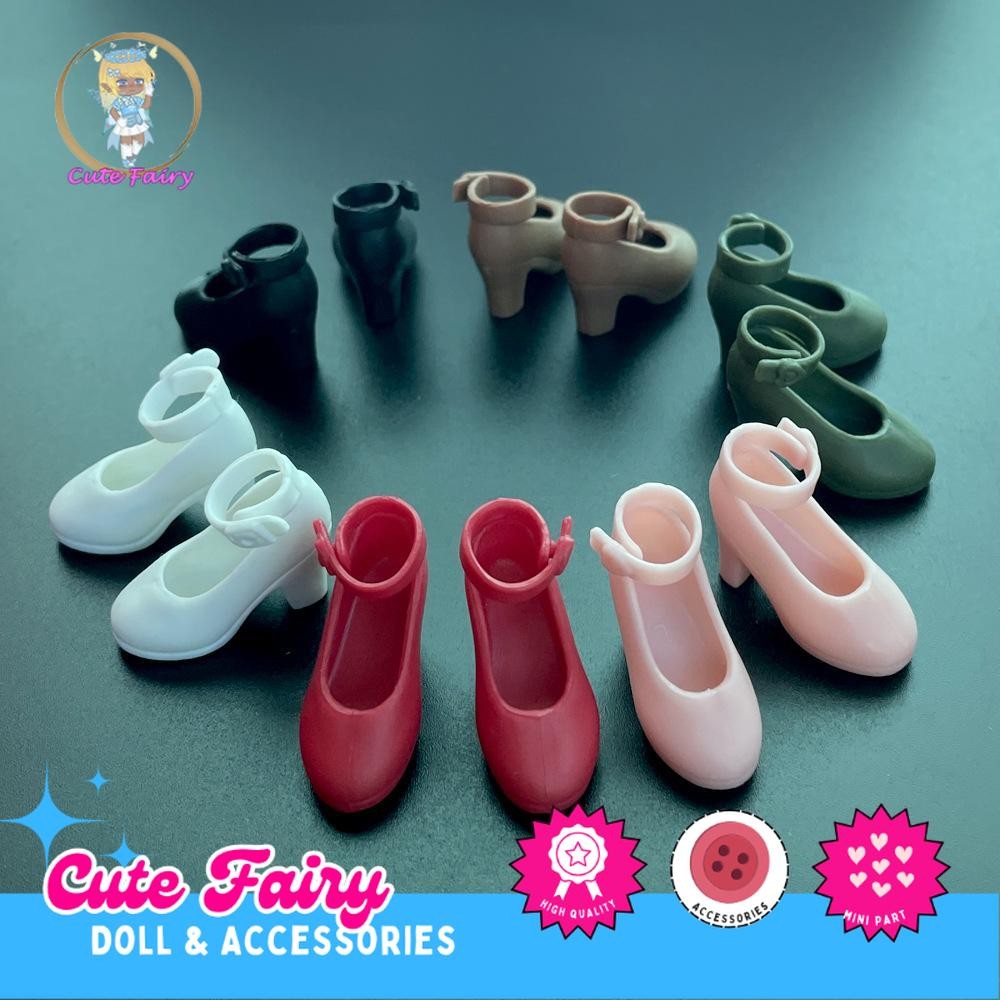 Sepatu hak tinggi High heels Boneka Blythe Licca Momoko doll shoes BJD Doll 30cm Aksesoris Boneka DI