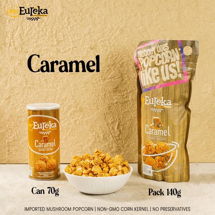 

HOT PRODUK Eureka Popcorn CARAMEL CAN 70gr Snack Cemilan Manis