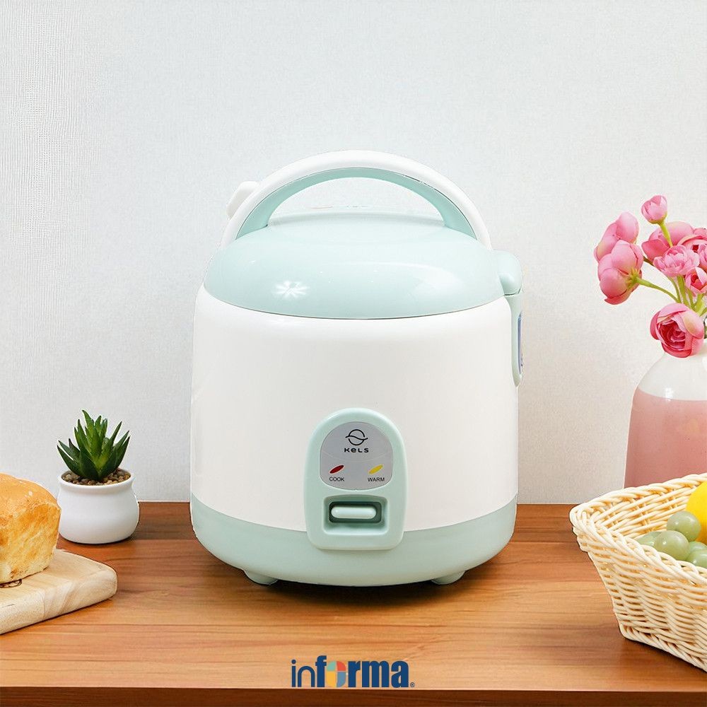 Informa Kels 300 ml Heyli Rice Cooker Mini - Hijau Magic Jar Beras Elektronik Dapur Nasi Pemasak Nas