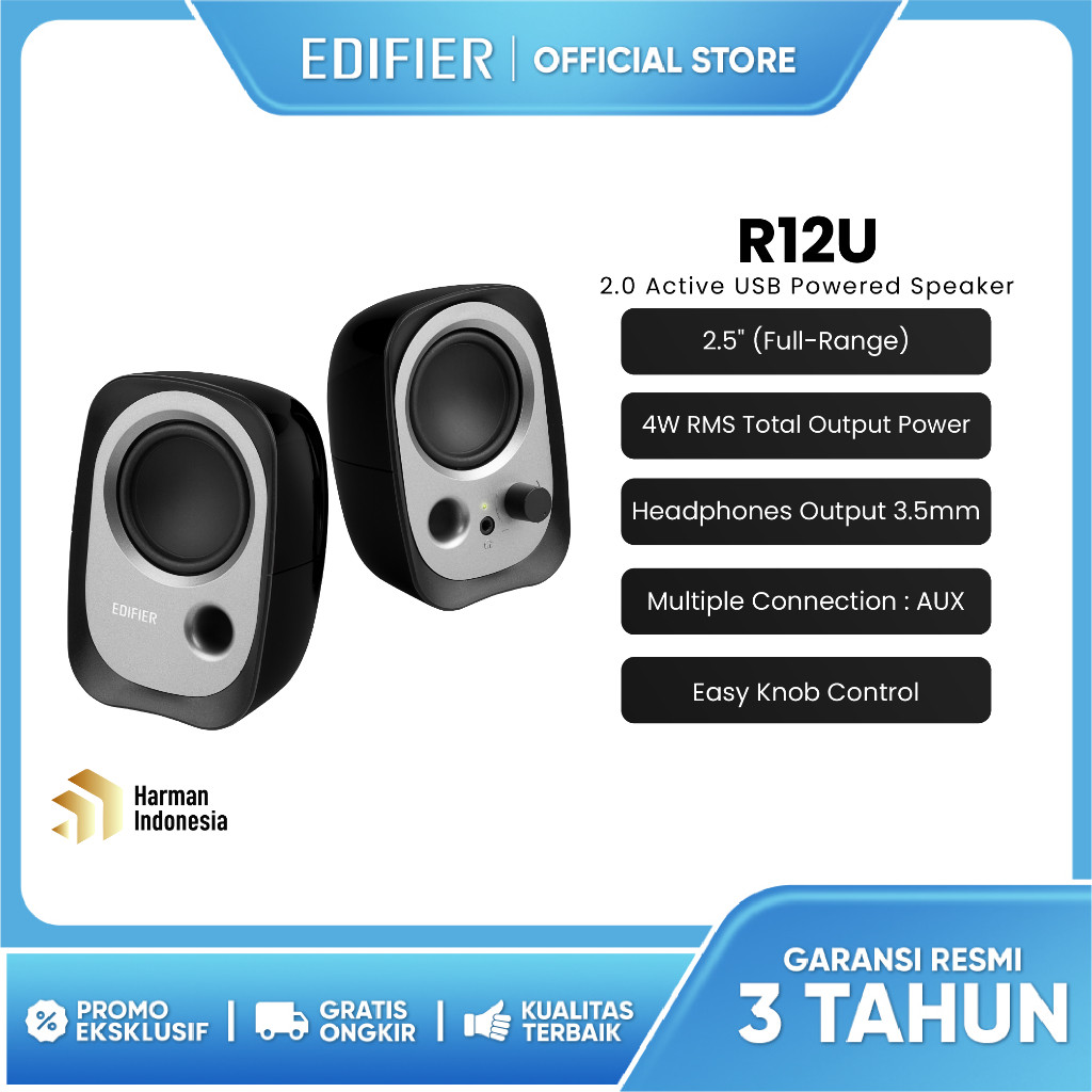 EDIFIER R12U 2.0 Active USB Powered Speaker new