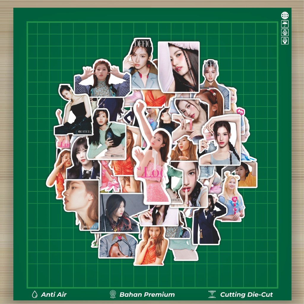 

HOT 50 PCS STIKER Stiker Sana Twice Girls Band Stiker Fashion Cars Decal Dingin Kartu Album Custom Vinyl Anti Air- Sticker Aesthetic Buku Journal Koper Casing HP Tablet Laptop Helm Motor Botol Minum