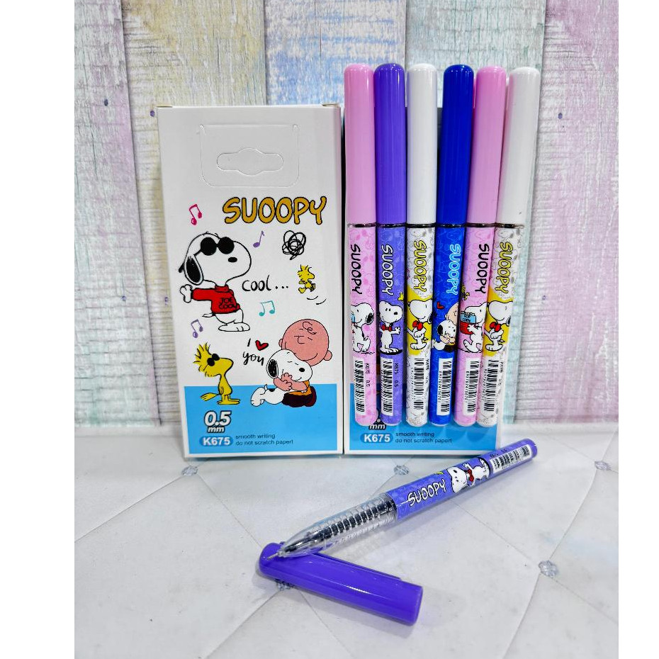 

(GROSIRRR) PEN GEL PENA pulpen JEL SNOPPY (GROSS / PAK BESAR) baca keterangan!!! K- 675