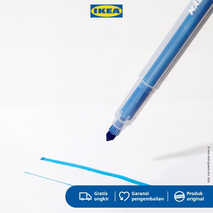 

IKEA MALA Pena Tinta Berwarna Aneka Warna Set Isi 12pcs Plastik
