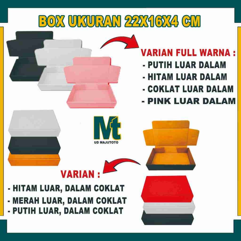 

Box 22x16x4 Cm / Box Lipat Depan / Kadus Polos