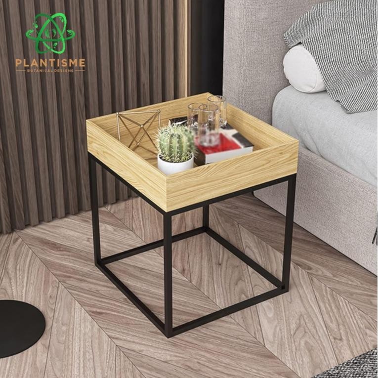 Rak Tanaman - Weldoon Stand Industrial Planter Kayu Besi Rustic Modern Standing Tanaman Hias Kuat Po