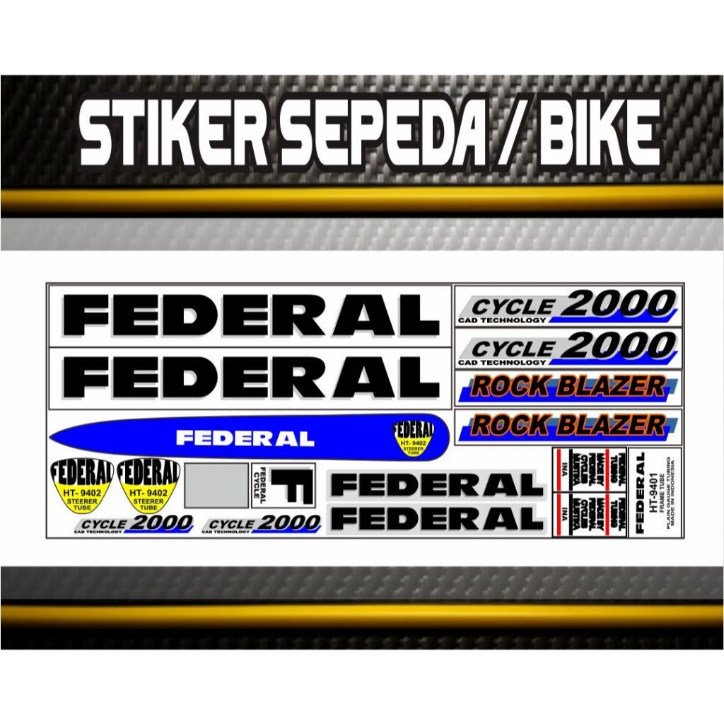 STERIPING/SETICKER VARAESI SEPEDAH FEDERAL STIKER SEPEDAH