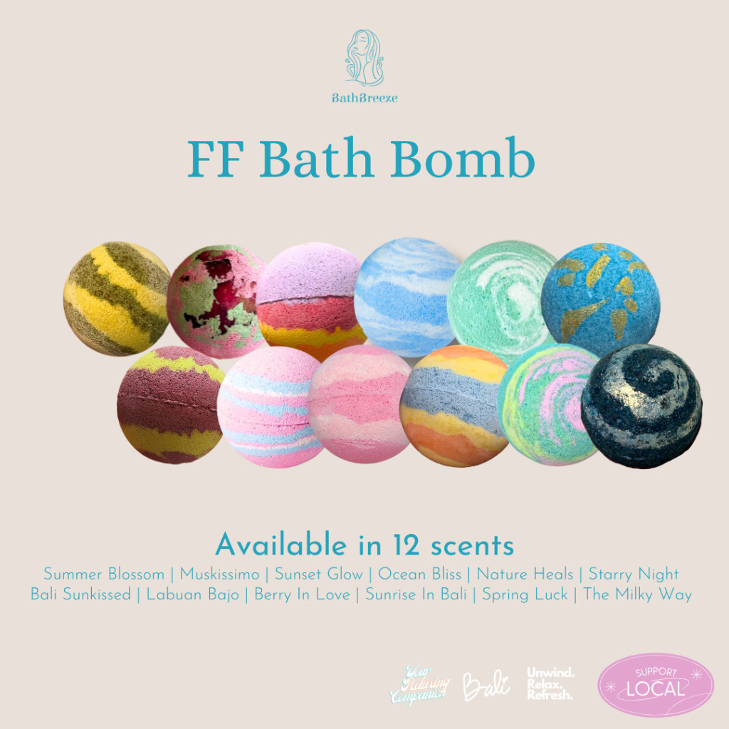 

BathBreeze Fizz & Foamy Bath Bomb - Colorful Scent / Fun Bath / Relaxing Aromatherapy