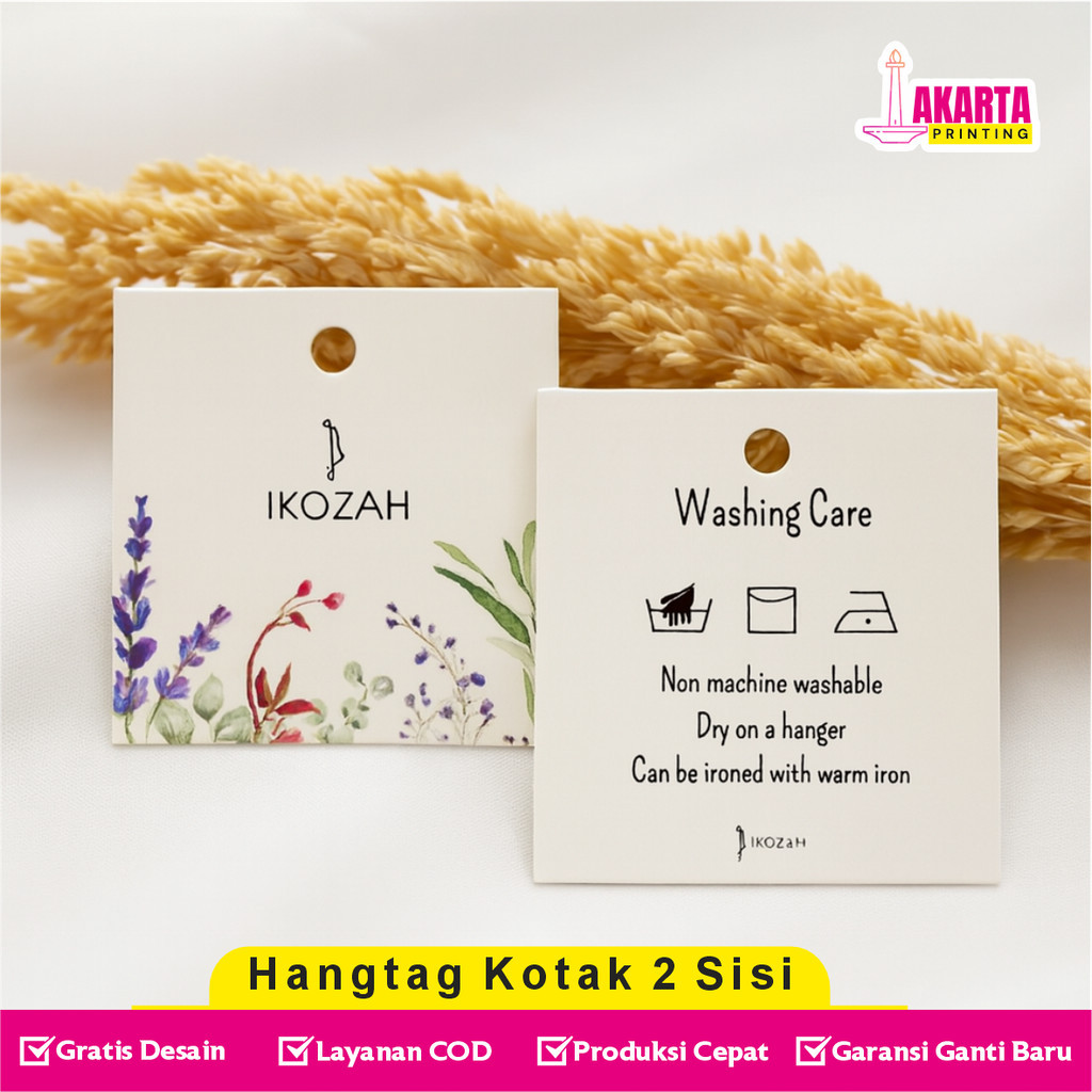 

Cetak Hangtag Pakaian 2 Sisi Custom Hang Tag Baju Label Kaos Celana Tas Kotak Desain Brand Usaha