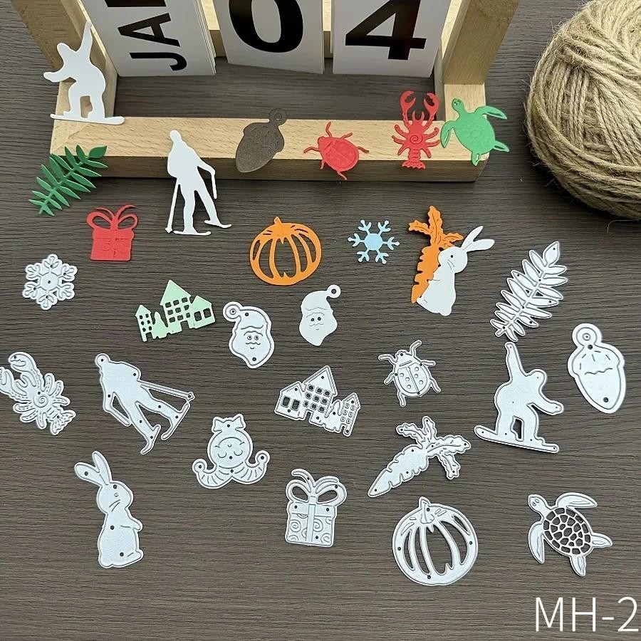 

Random 100 Pieces Mystery Box Series - Animal Plant and Everyday Tool Molds Metal Cutting Dies for Scrapbook Card Making Stencil