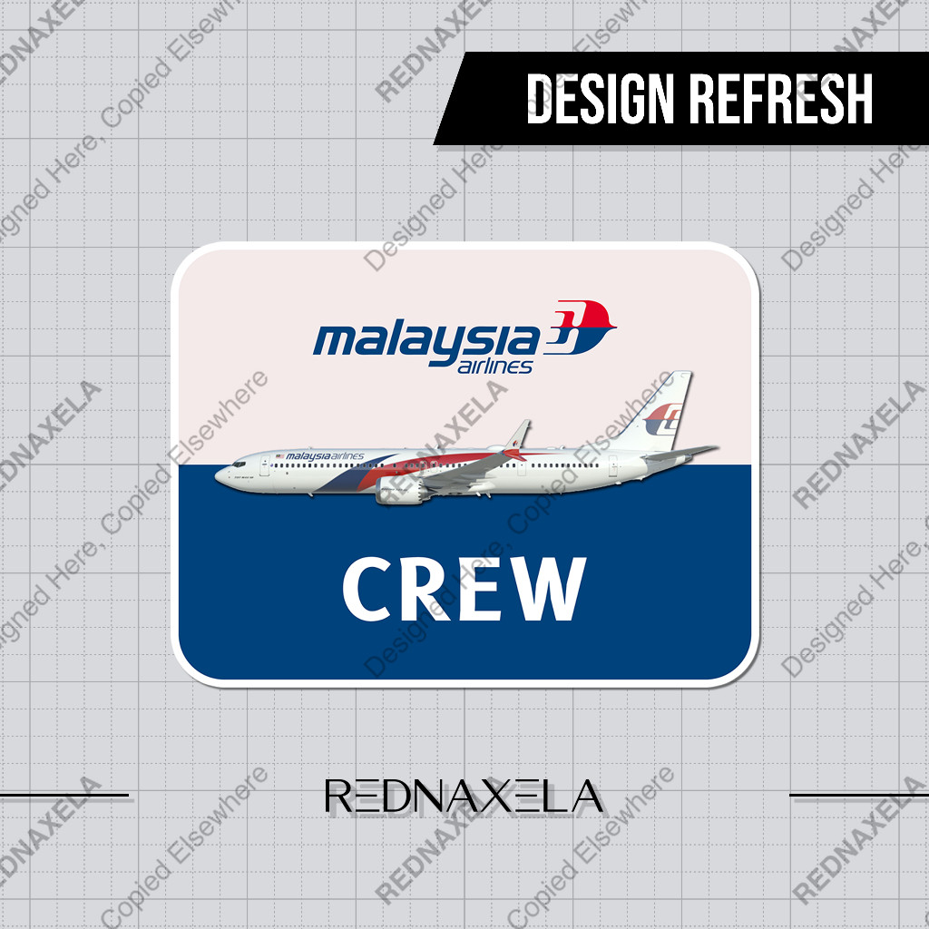 

Stiker Vinyl Malaysia Airlines Card Model Crew Sign Sticker