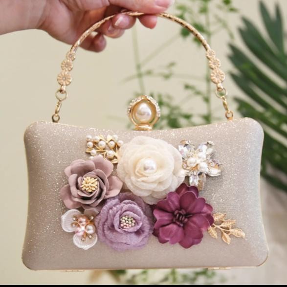 Tas Pesta Mewah Clutch Wanita Tas Pesta Impor Elegant Tas Premium