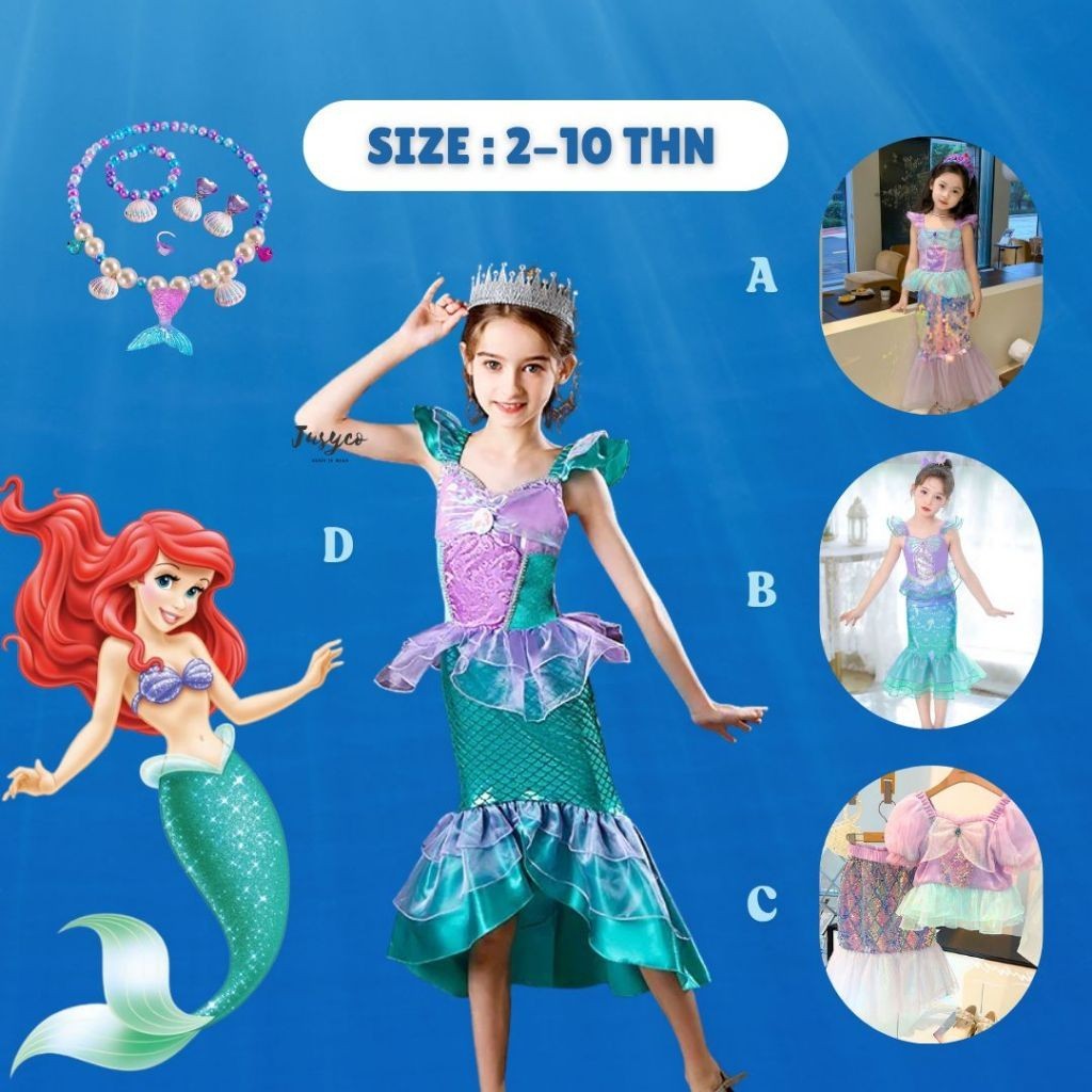 Mermaid Bling-Bling Dress / Kostum Mermaid Dress Anak