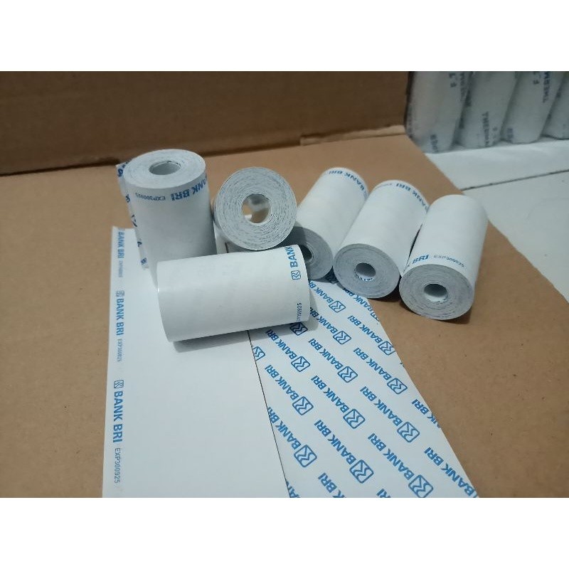 KERTAS STRUK THERMAL EDC LOGO BANK BRI 57X30 58X30 58MM UNTUK EDC BRILINK DAN PRINTER MINI BLUETOOTH
