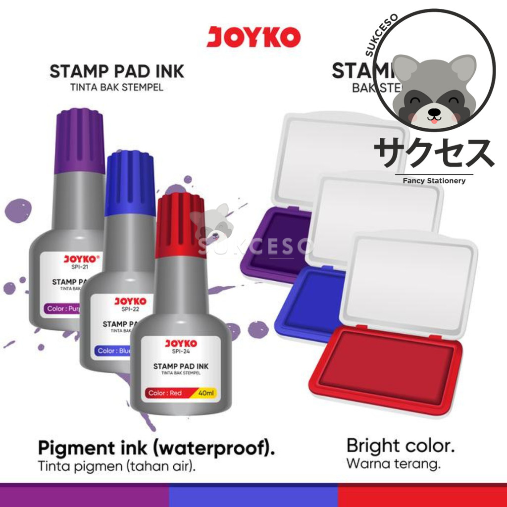 

Joyko Stamp Pad Ink Tinta Bak Stempel Refill Tinta Stempel