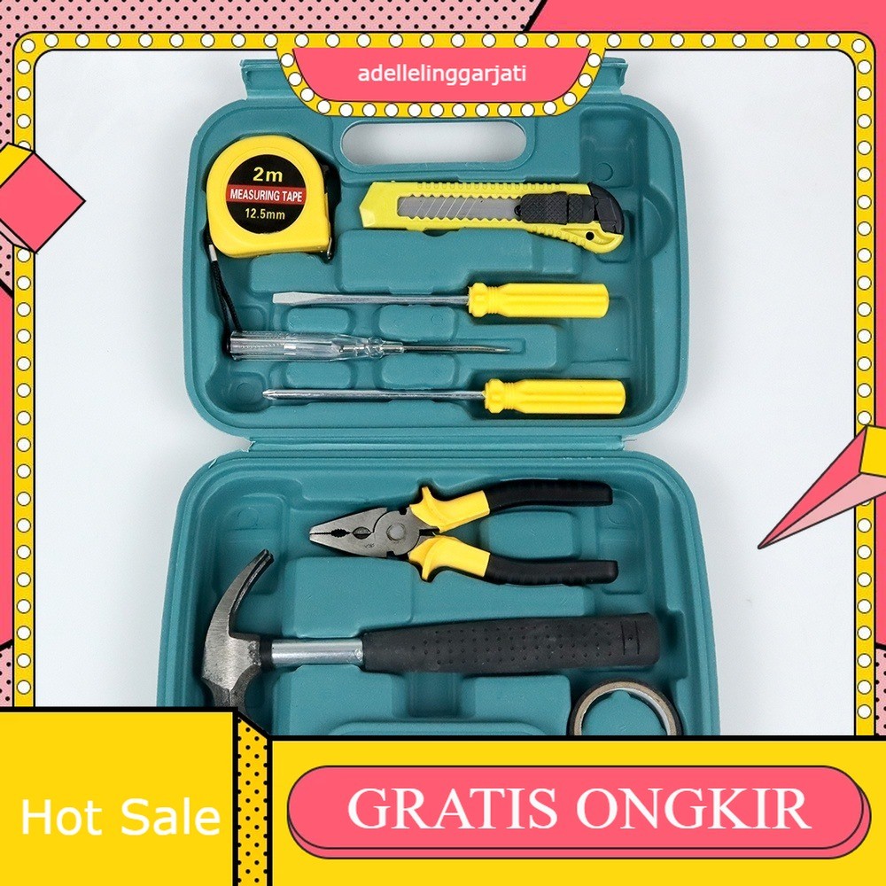 PERLENGKAPAN SET REPARASI OBENG CUTTER KUNCI L TANG / SET ALAT PERKAKAS TUKANG LENGKAP / ALAT PERTUK