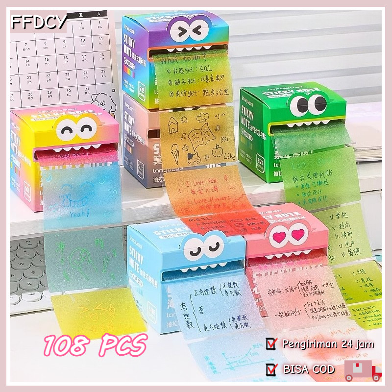

Sticky Notes 108 Lembar Label Transparan Macaron Rainbow Colors Gradasi Unik Pull-out Memo Alat Tulis Untuk Kantor Sekolah Decor Jurnal