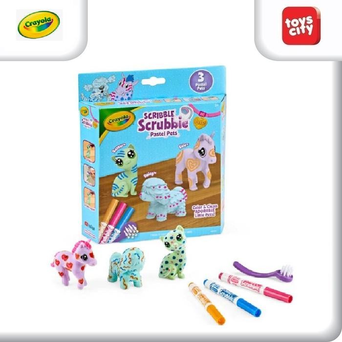 

Crayola Scribble Scrubbie Pastel Pets Mainan Anak DIY Mewarnai Figure by Urbanite store