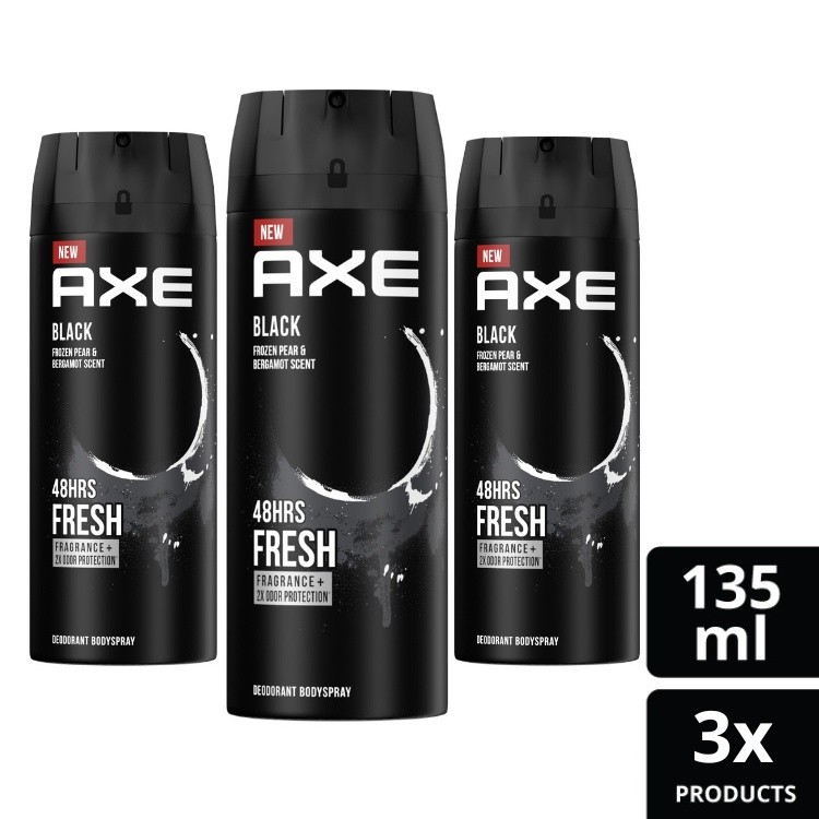 Axe Black 135ml Triplepack