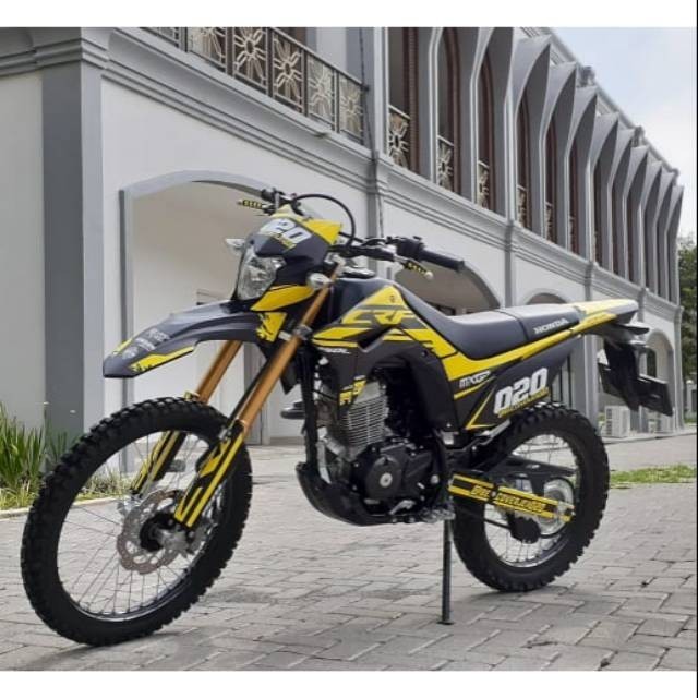Scotlite Decal Sticker Honda CRF 150L CRF 150 L warna kuning keren fullbody nomor bebas